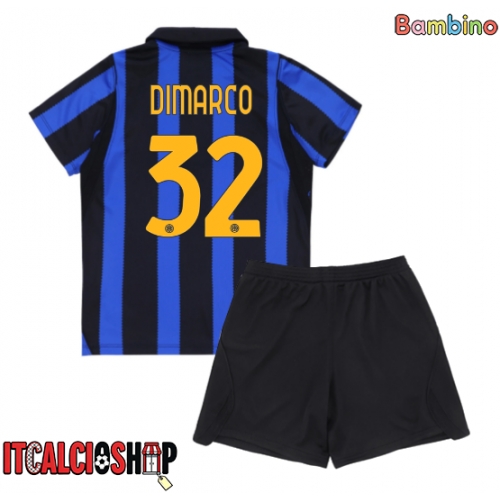 Inter Milan Federico Dimarco #32 Prima Maglia Bambino 2026-27 Manica Corta (+ Pantaloni corti)